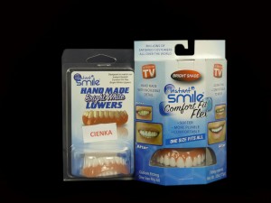 NAKŁADKA INSTANT SMILE seria FIT FLEX  KOLOR BIELONY B1 + NAKŁADKA DOLNA - CIENKA  KOLOR BIELONY B1